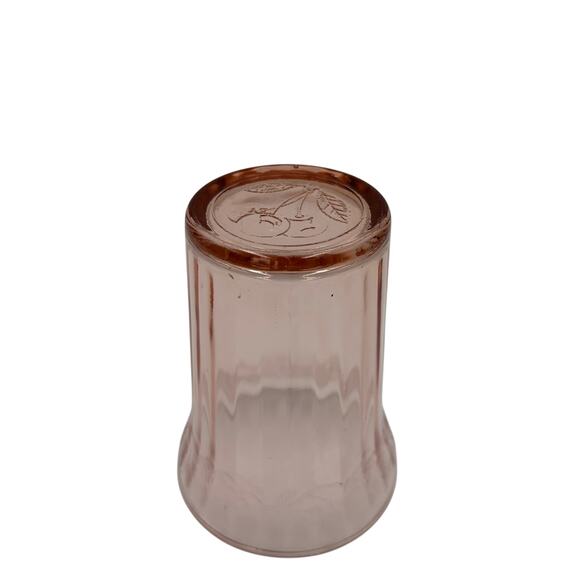 Jeannette Depression Glass Cherry Blossom Pink Tumbler - Picture 2 of 6